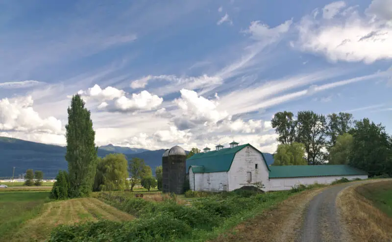 Farmhouse and barn in Abbotsford BC